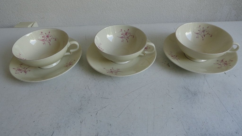 Antiek Art Deco H&C Chodau Servies (3x) – Jaren 20/30, Ophalen of Verzenden