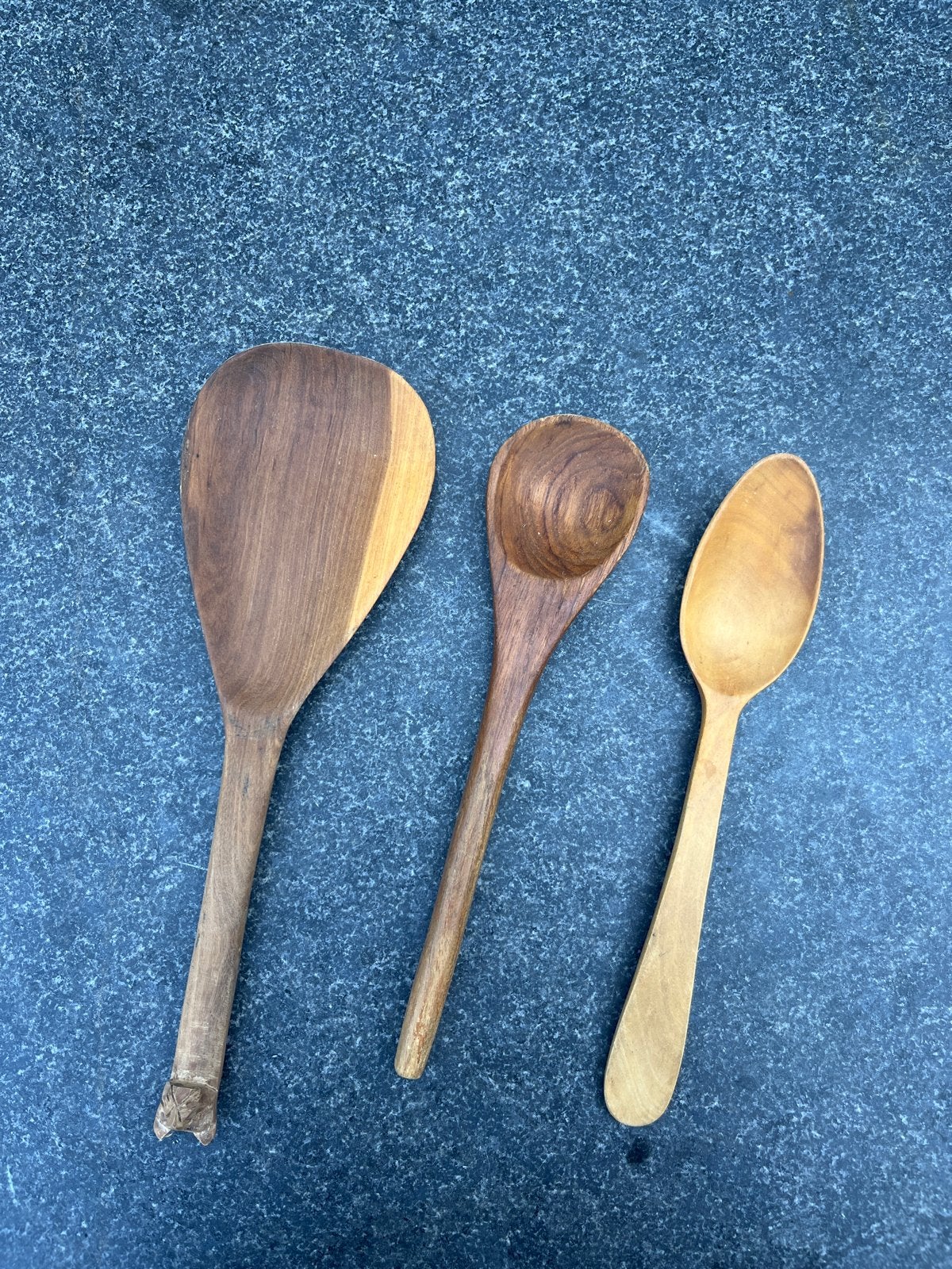 Set van 3 handgemaakte houten lepels, Ophalen of Verzenden