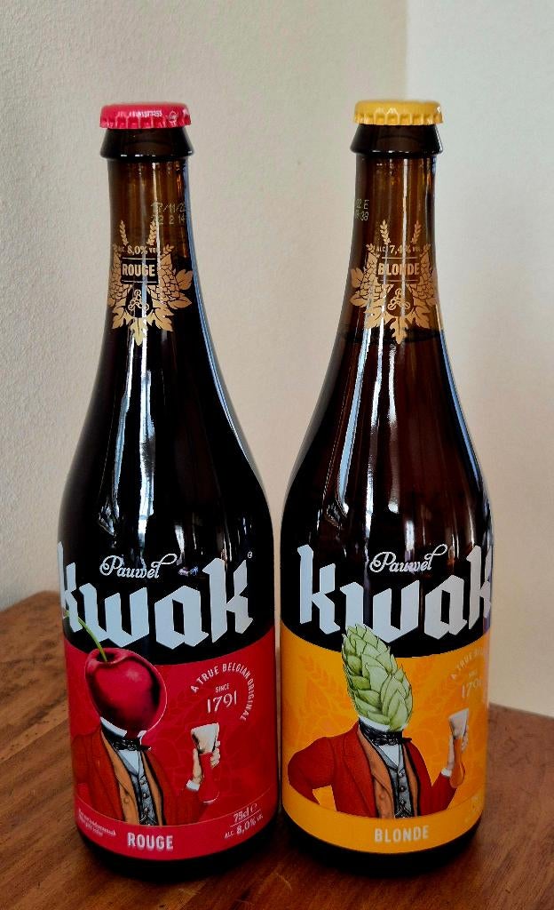 2X volle 75 cl fles pauwel  KWAK bier uit Belgie.Verzamelaar, Ophalen of Verzenden, Zo goed als nieuw, Flesje(s), Overige merken