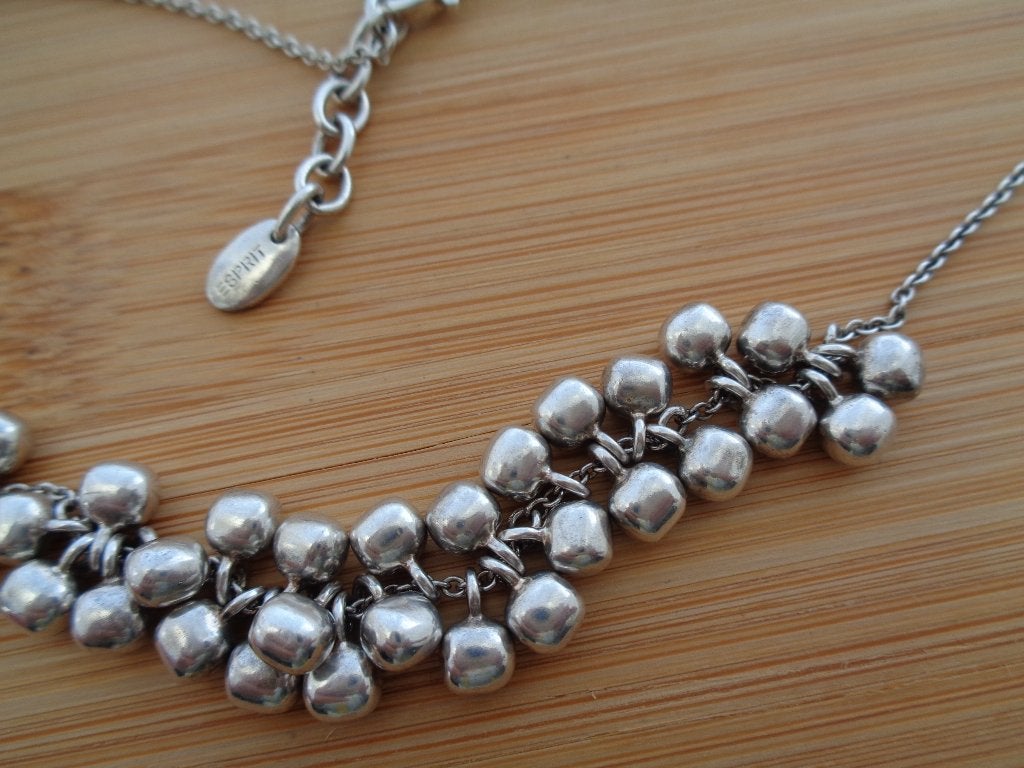 zilveren ketting van ESPRIT met zilveren nuggets [154], Met hanger, Verzenden, Zo goed als nieuw, Zilver