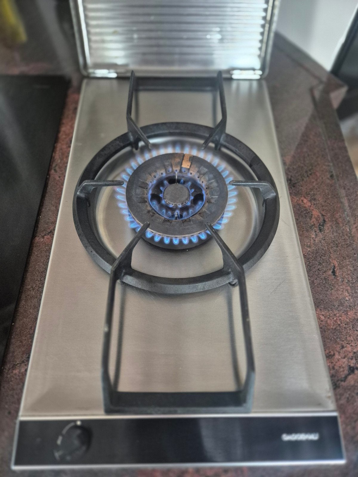 Gaggenau wokbrander met rvs afdekkap en pannendrager, Witgoed en Apparatuur, Gebruikt, 3 kookzones of minder, Ophalen of Verzenden