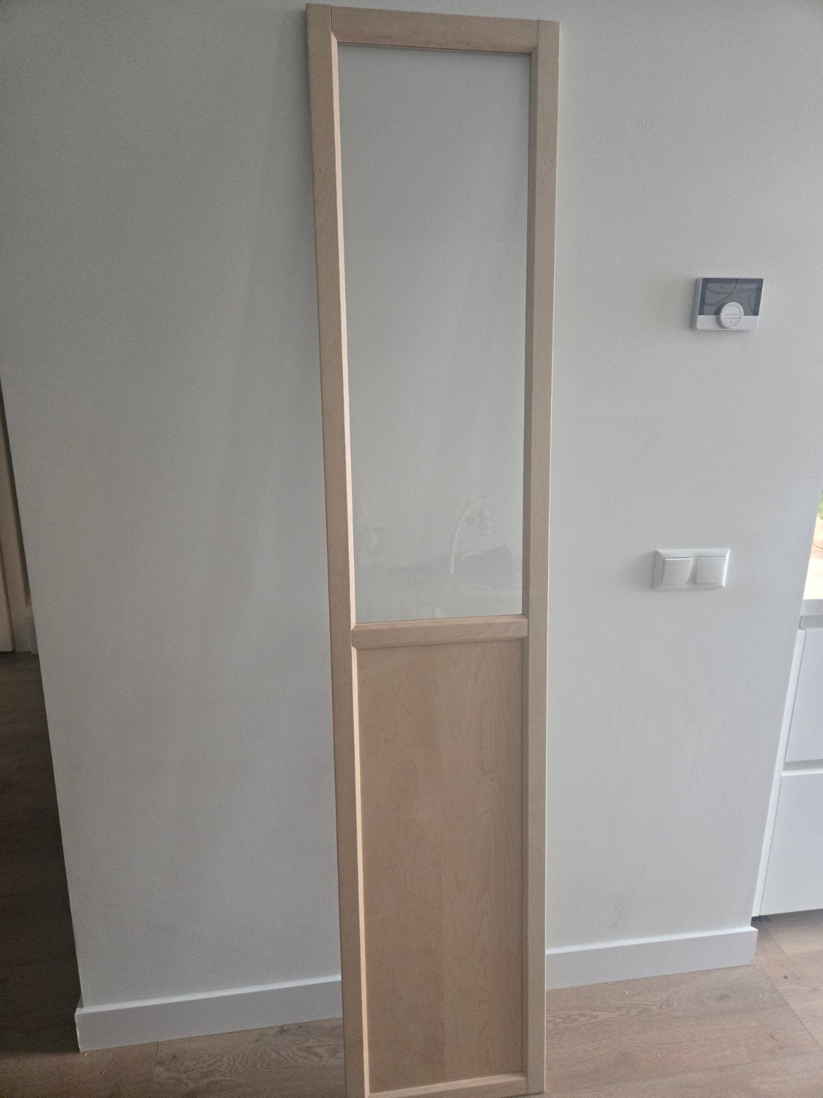 IKEA Billy deur 192cm met glas en hout, Ophalen, Minder dan 50 cm, Glas, Nieuw