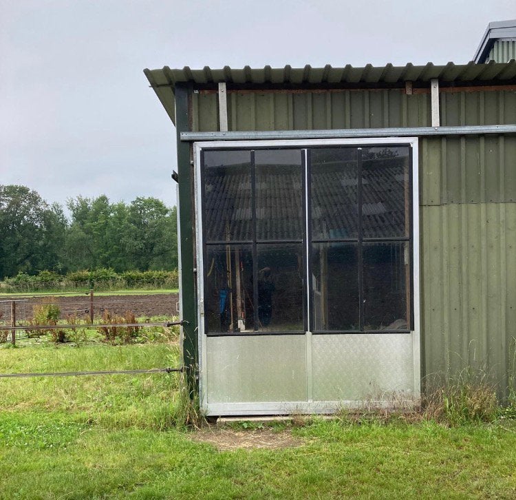 Kas deur, Tuin en Terras, Kassen, Ophalen of Verzenden, Glas, Aluminium