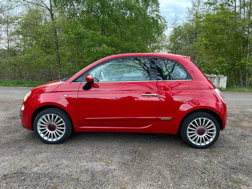 Fiat 500 1.4 16V 73KW C 2012 Rood, Auto's, Voorwielaandrijving, 31 €/maand, 4 cilinders, 100 pk