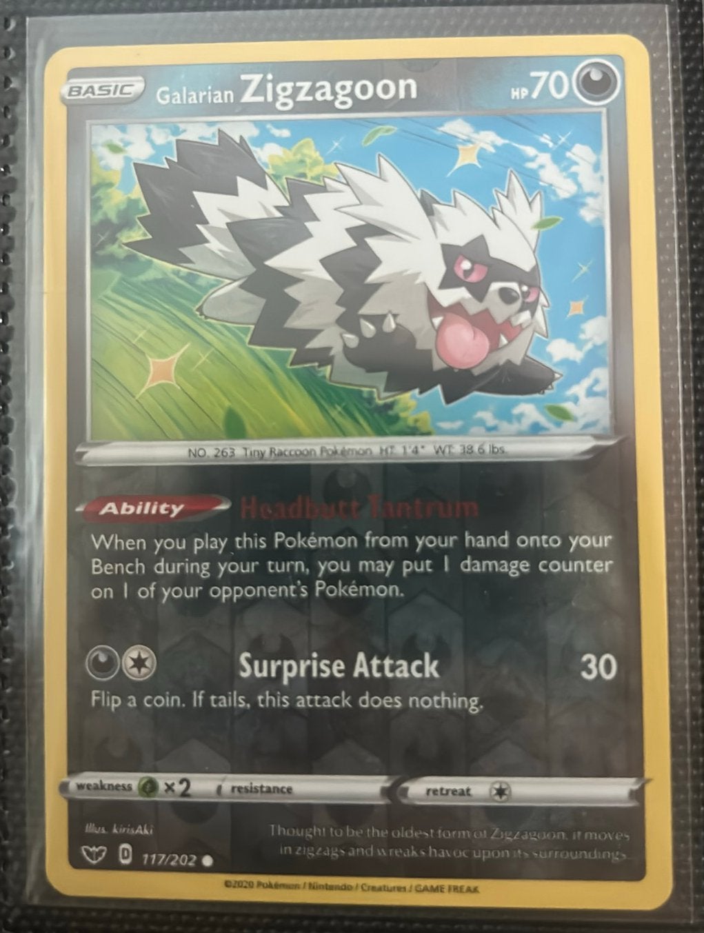 Galarian zigzagoon117, Verzenden, Zo goed als nieuw