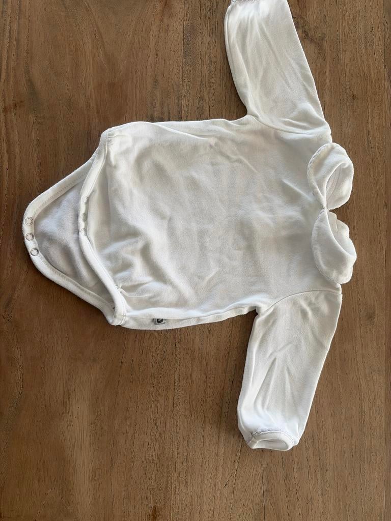 Wit rompertje lange mouw maat 68 - Jacky Baby, Ophalen of Verzenden, Zo goed als nieuw, Meisje, Nacht- of Onderkleding