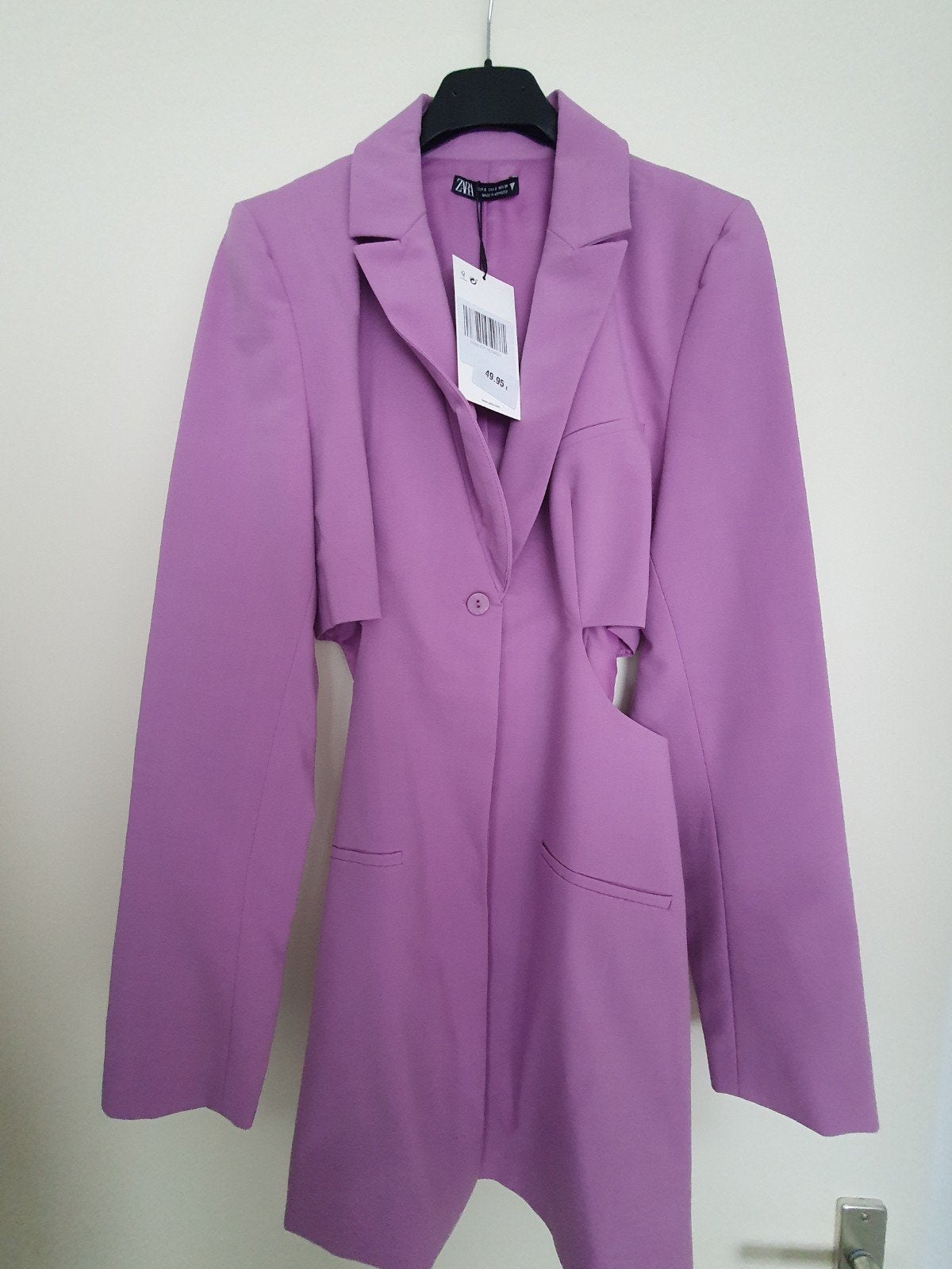 Zara Blazer Jurk met Cut-outs - Lila, Zara, Paars, Nieuw, Ophalen of Verzenden