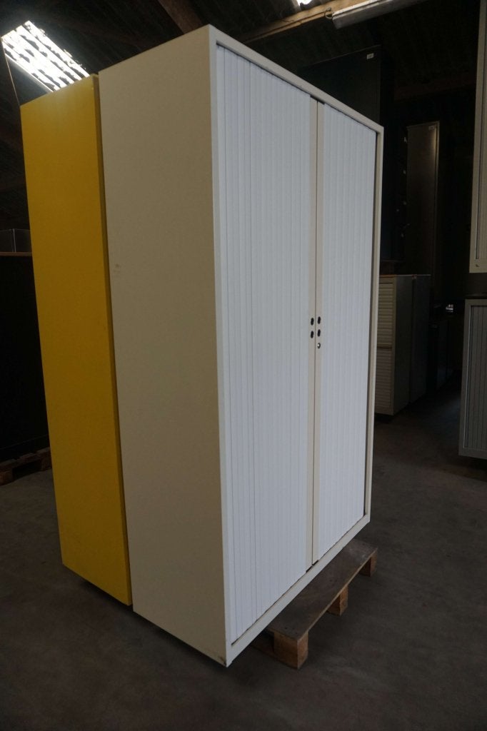 Lichte archiefkast roldeurkast kantoorkast dossierkast, Gebruikt, 100 tot 150 cm, Niet ingevuld, Meerdere deuren