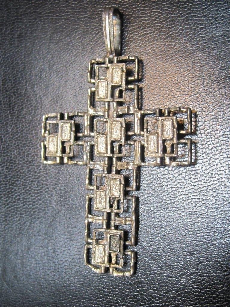 Antiek design hanger Kruis zilver, Ophalen, Zilver, Hanger