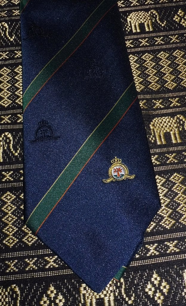 Oranjeboom Bier groen-blauw-oranje-geel gestreept stropdas, Verzamelen, Ophalen of Verzenden, Nieuw, Kleding, Oranjeboom