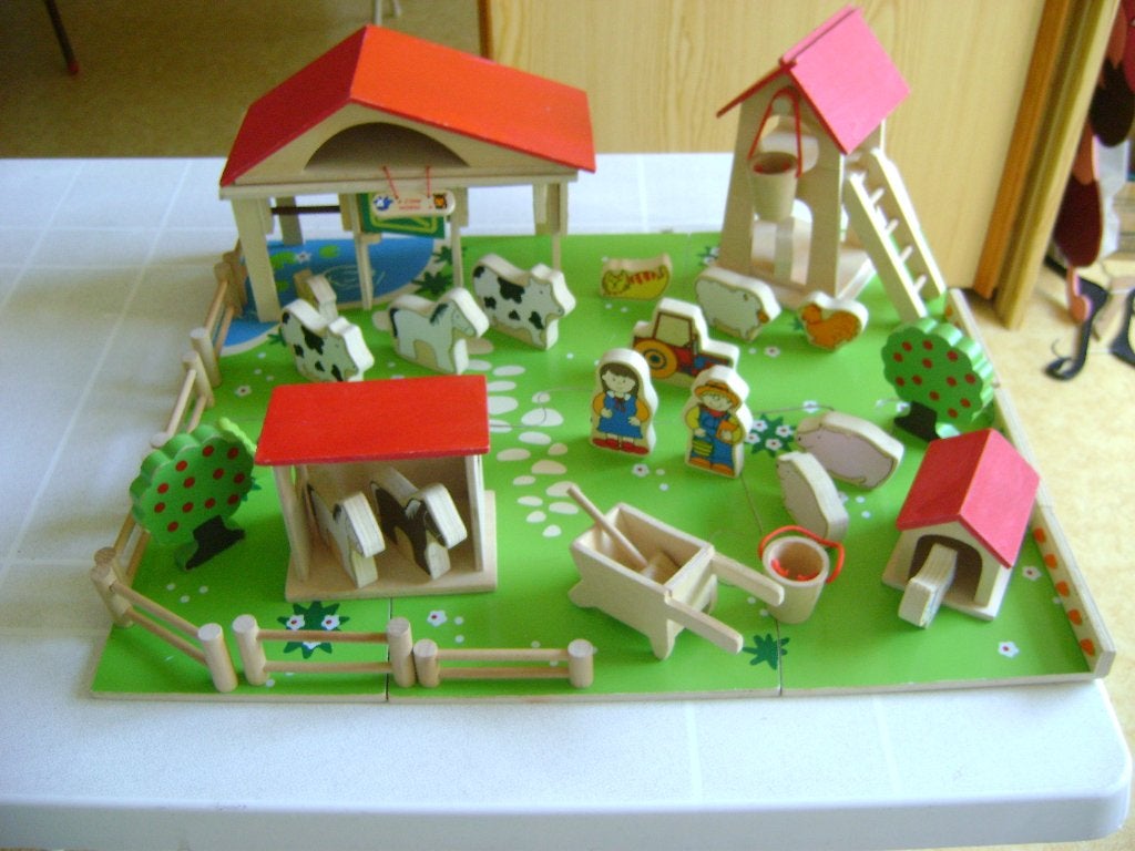 44 del houten boerderij weiland 50x40 koeienstal 22lx18h hok, Ophalen of Verzenden, Zo goed als nieuw, Overige typen