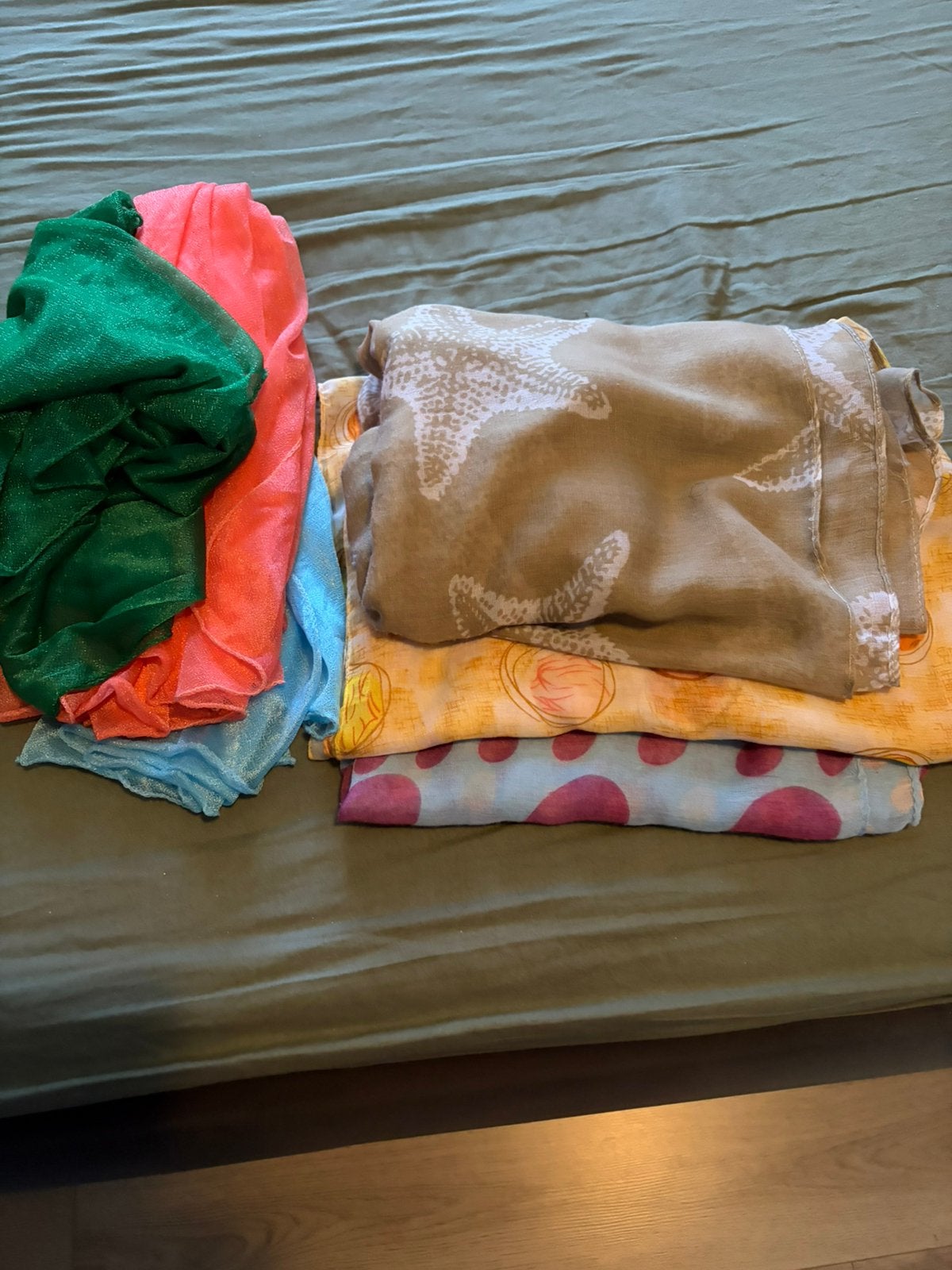 3 sjaaltjes dubbel en 3 enkele., Ophalen, Gedragen