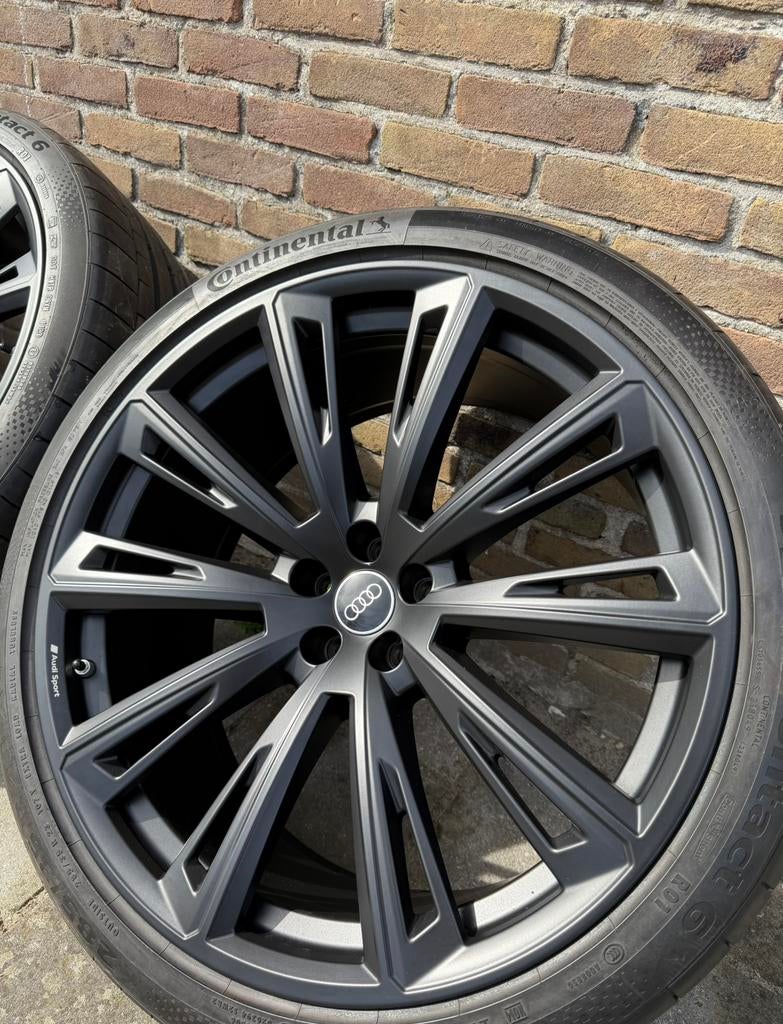 Audi rsq8 q8 sq8 4m8 matzwart velgen 23” OEM sq7 q7, Auto-onderdelen, Banden en Velgen, Ophalen, 285 mm, Banden en Velgen, Overige maten