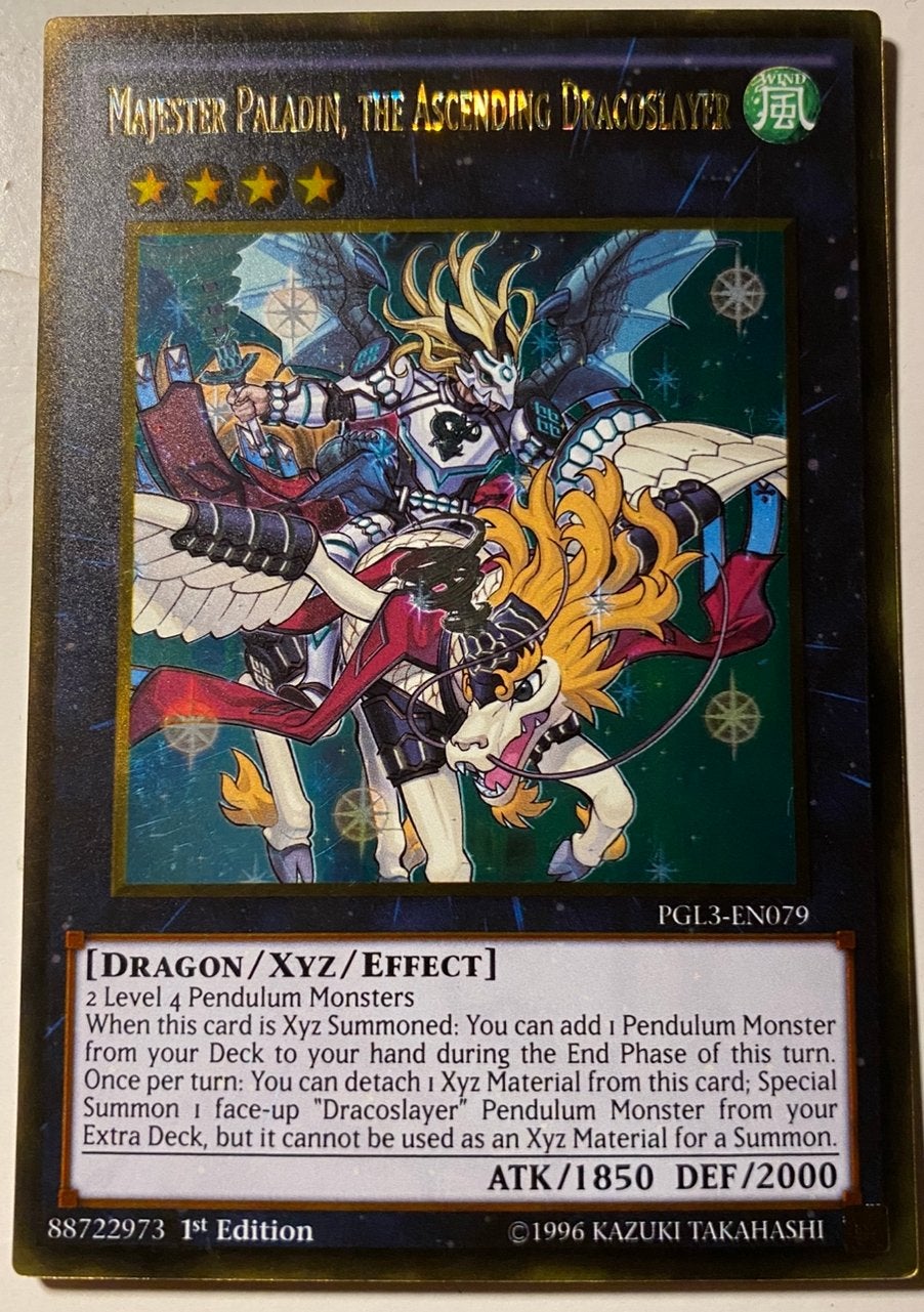 Yu-Gi-Oh! Majester Paladin, the Ascending Dracoslayer PGL3 !, Hobby en Vrije tijd, Verzamelkaartspellen | Yu-gi-Oh!, Ophalen of Verzenden