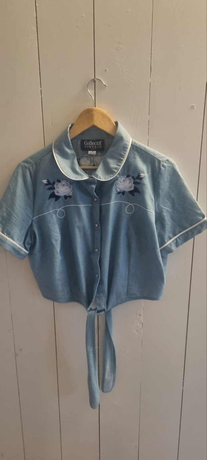 Collectif Vintage top XL Rockabilly Western blousje, Kleding | Dames, Verzenden, Zo goed als nieuw, Zonder mouw