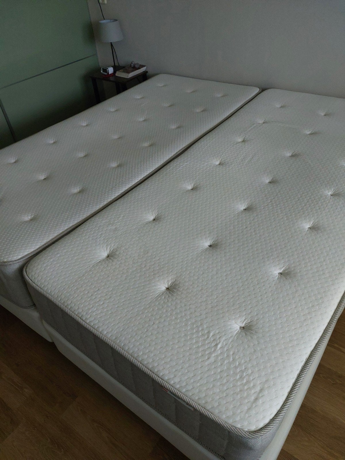 2x IKEA Sultan Atna bedbodems met Hesseng matrassen 90 x 200, Huis en Inrichting, Ophalen, Gebruikt, 90 cm, Tweepersoons