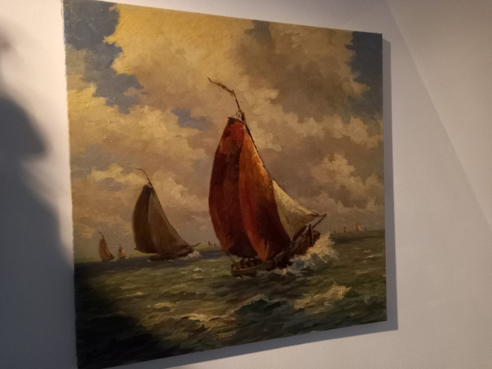 Olieverfschilderij Friese Skûtsje Sjoerd de Vries, Ophalen