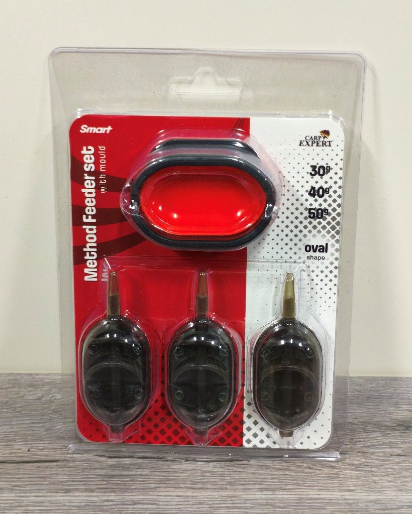NIEUW Carp Expert Feederset Ovaal Method 30-40-50 Gram + Mal, Ophalen of Verzenden, Nieuw, Overige typen