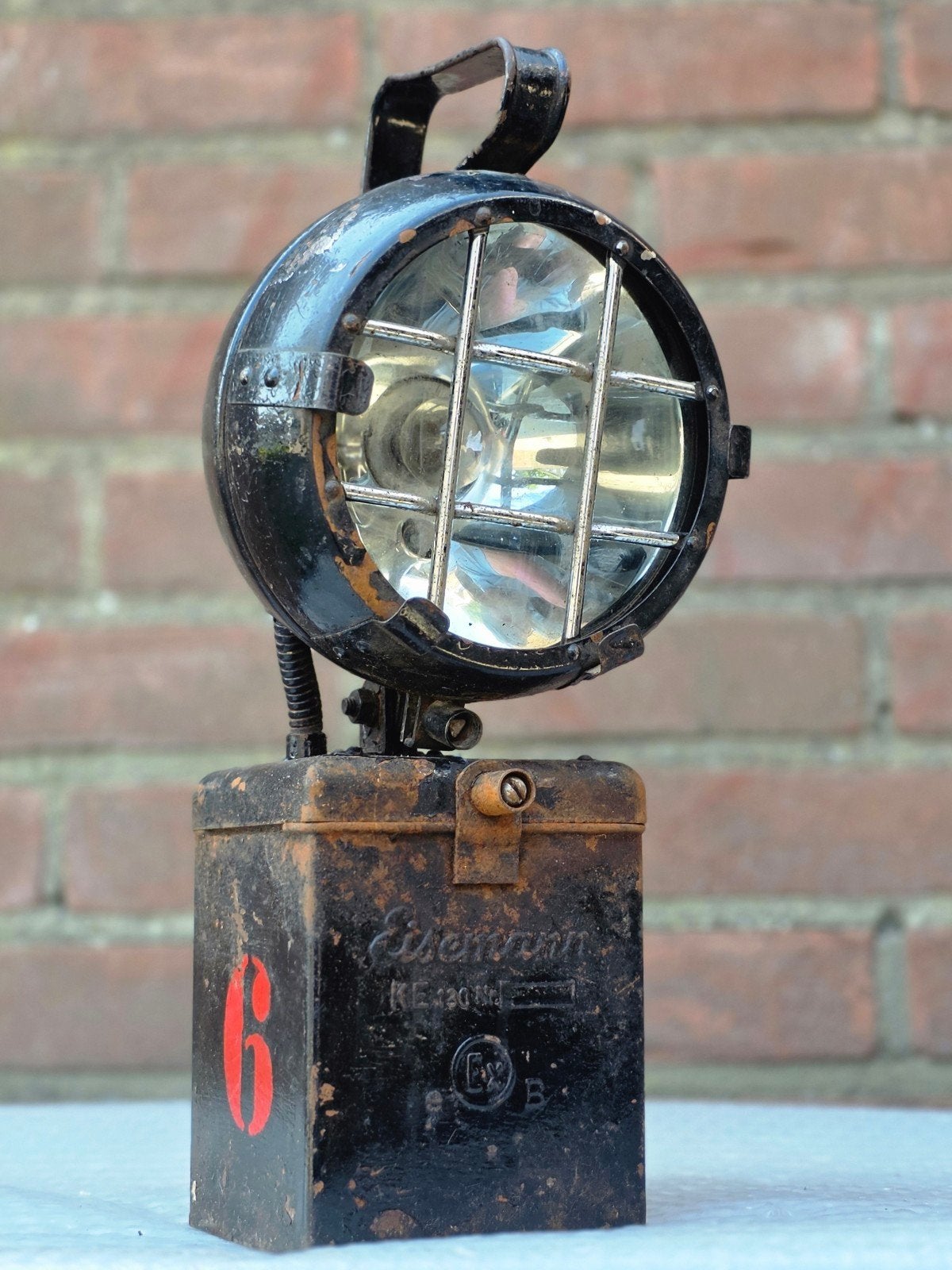 vintage brandweer feuerwehr lamp decoratie, Ophalen of Verzenden, Landmacht, Nederland