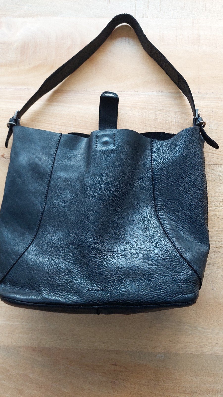 BAG2BAG Zwarte Leren Handtas - Zo goed als nieuw, Ophalen of Verzenden, Zo goed als nieuw, Zwart, Handtas