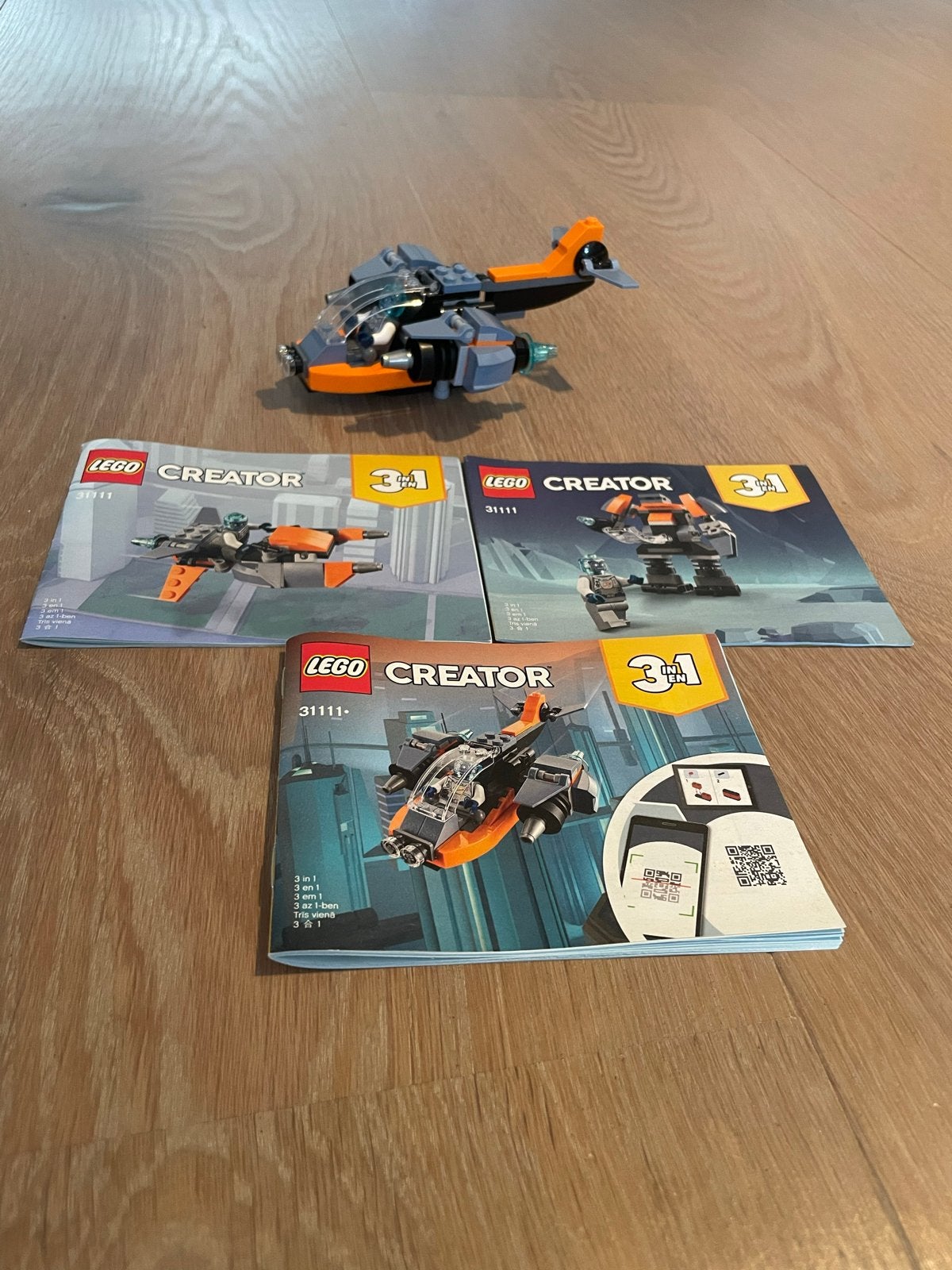 LEGO Creator 31111 Cyber Drone 3-in-1 set, Lego, Ophalen of Verzenden, Zo goed als nieuw, Compleet