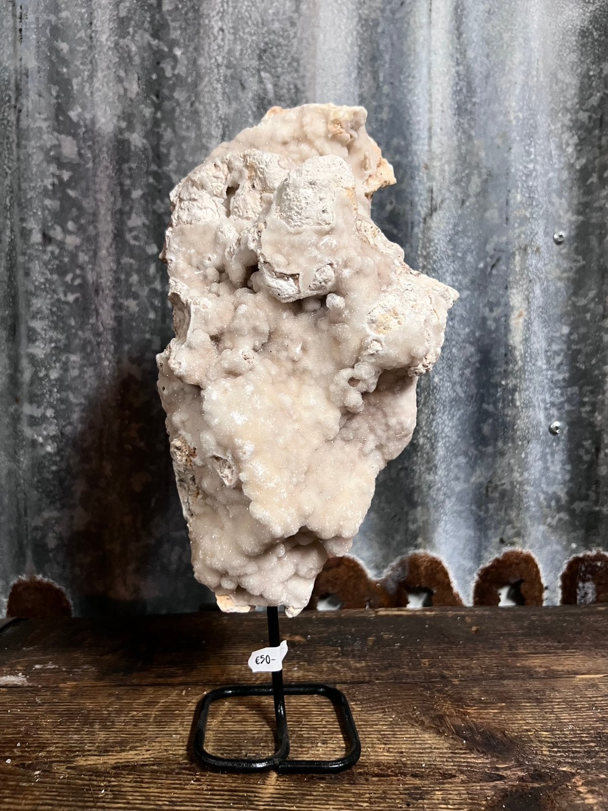 Druzy calciet op voet, Ophalen of Verzenden, Mineraal