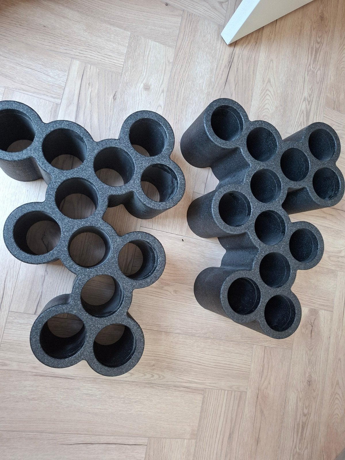 2 x Modulair wijnrek van kunststof - 12 flessen, Ophalen, 50 – 75, Kunststof, Gebruikt