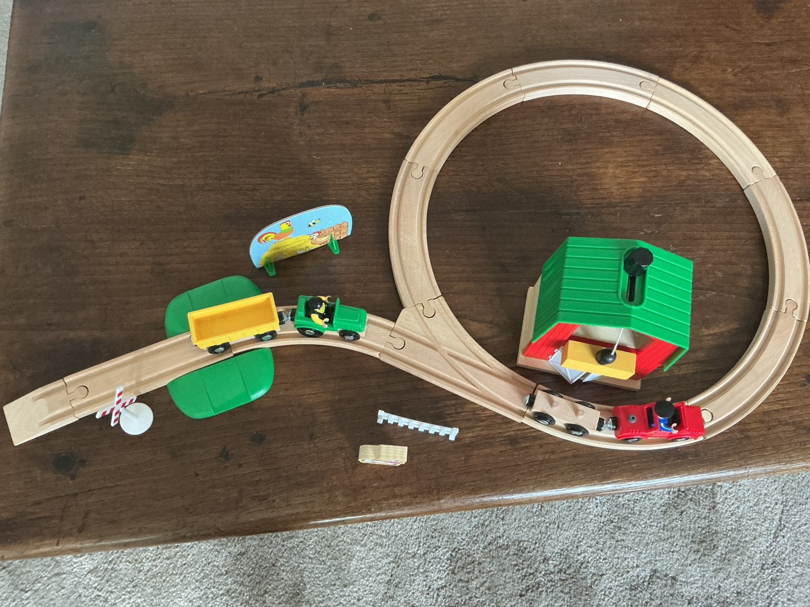 Houten speelgoed trein (OPHALEN), Ophalen, Zo goed als nieuw, Duw- of Trekspeelgoed