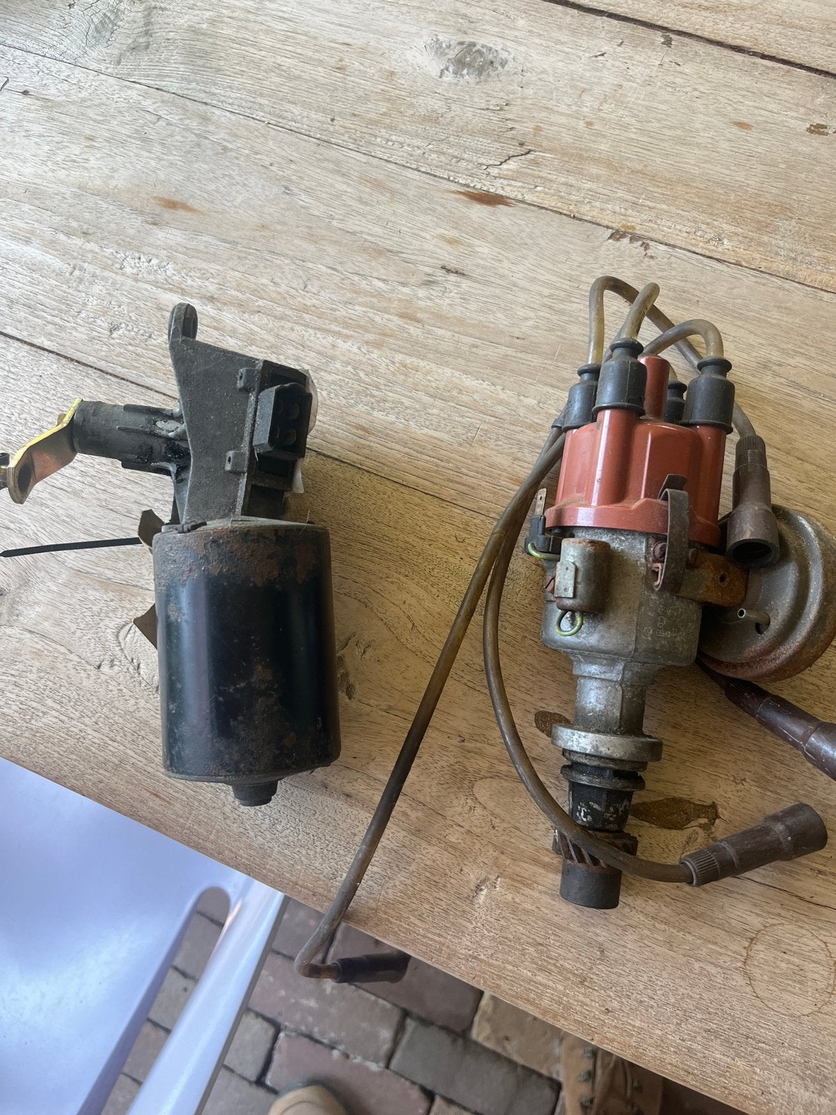 Ruitenwissermotor en ontsteking - Gebruikt, Ophalen of Verzenden, Gebruikt, Universele onderdelen