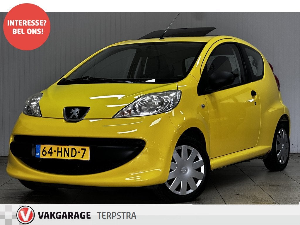 Peugeot 107 1.0-12V XR/ Schuif-Kantel Dak/ Stuurberk/ Radio-, Voorwielaandrijving, Stof, Gebruikt, Zwart