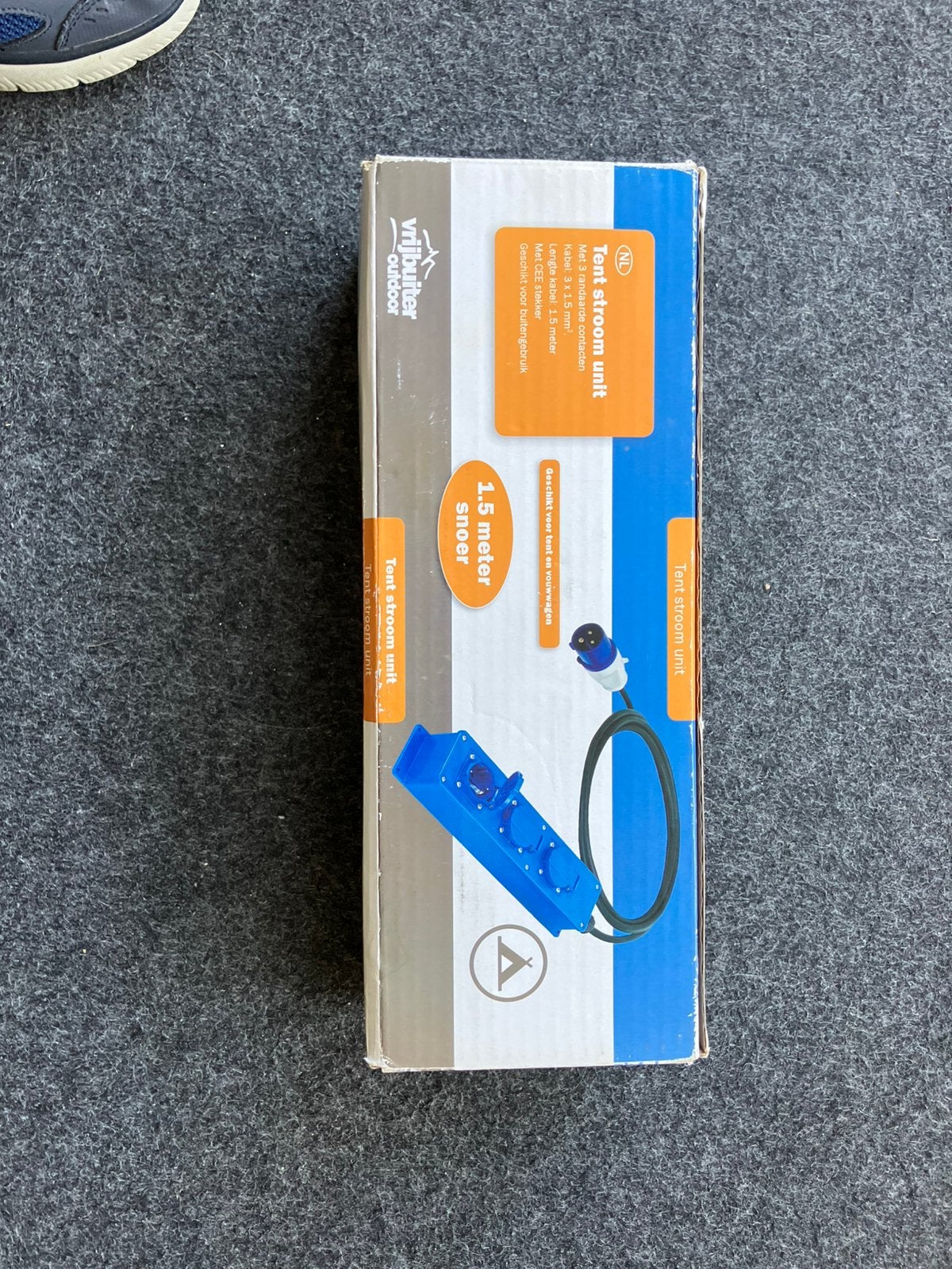 Tent stroom unit (Vrijbuiter) met CEE stekker en 1,5m kabel, Caravans en Kamperen, Tenten, Ophalen of Verzenden, Zo goed als nieuw