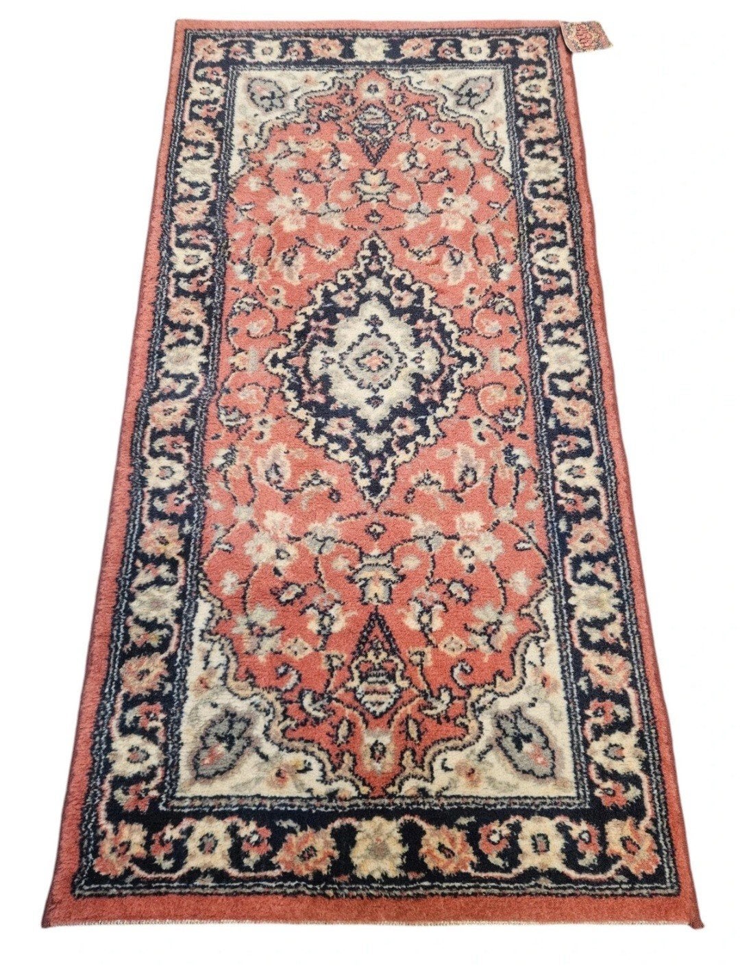 Vintage oosters wol floral tapijt soft pink 60x118cm, Gebruikt, 100 tot 150 cm, Www.hypepopup.nl, Www.hypepopup.nl