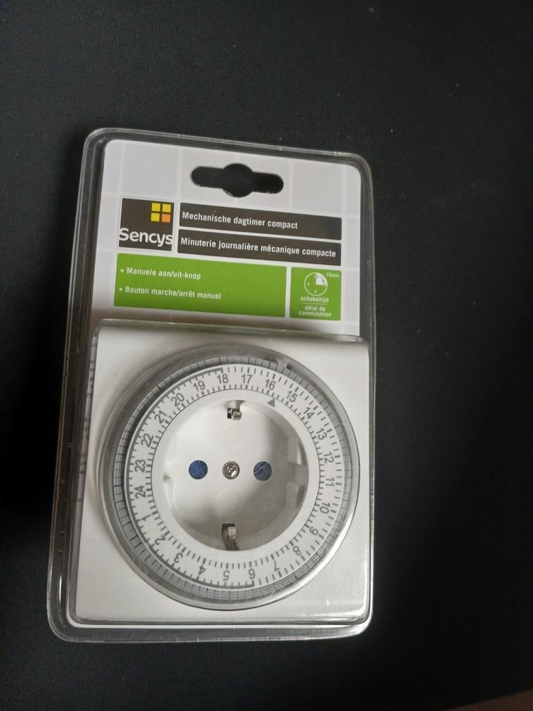 Sencys Mechanische Dagtimer Compact - Tijdklok Stopcontact, Ophalen of Verzenden, Nieuw, Overige typen