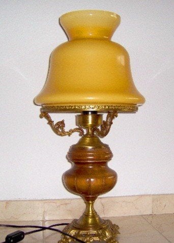 Vintage (schemer)lamp, tafellamp jaren 70, Ophalen