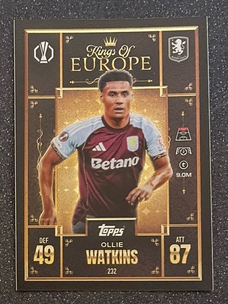 Topps MA EXTRA 25/26  KINGS OF EUROPE  WATKINS  ASTON VILLA, Verzenden, Zo goed als nieuw, Meerdere plaatjes