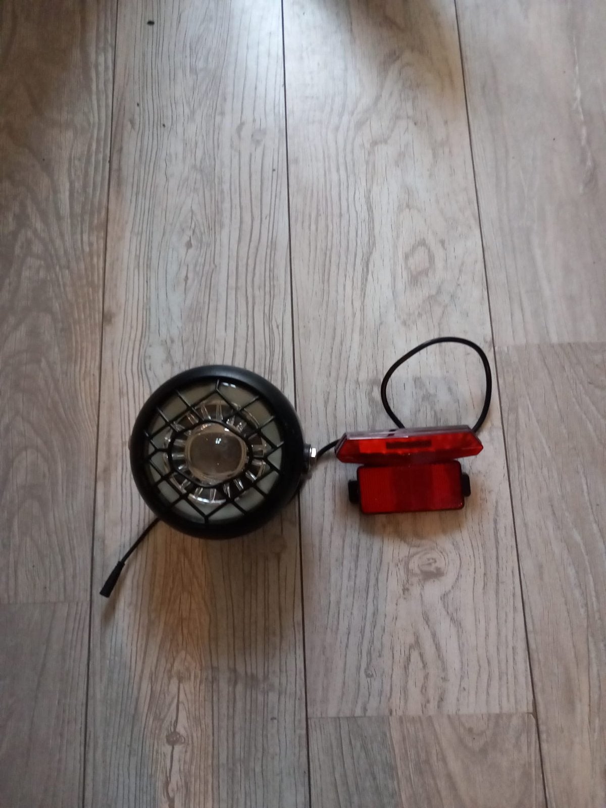 Koplamp en achterlicht set voor fatbike, Ophalen, Gebruikt, Overig, Verlichtingsset
