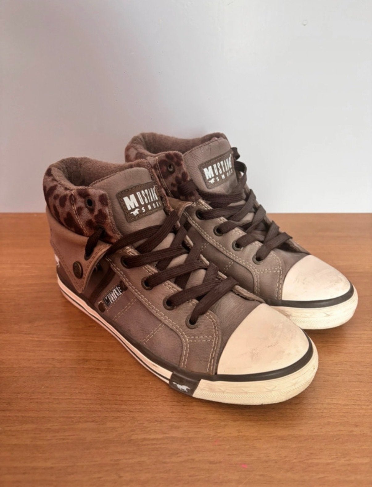 Mustang Shoes hoge sneakers maat 36, Bruin, Ophalen of Verzenden, Sneakers of Gympen, Gedragen
