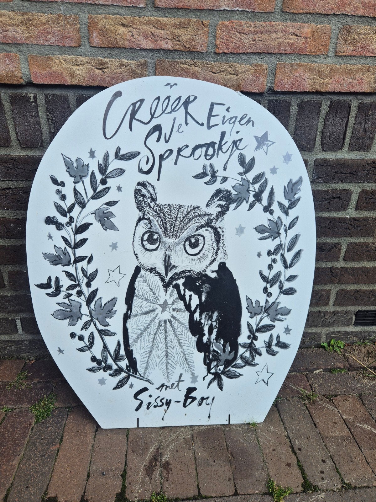 Sprookjes bord/ woonaccessoire, Ophalen of Verzenden, Gebruikt, Wit, Kunststof