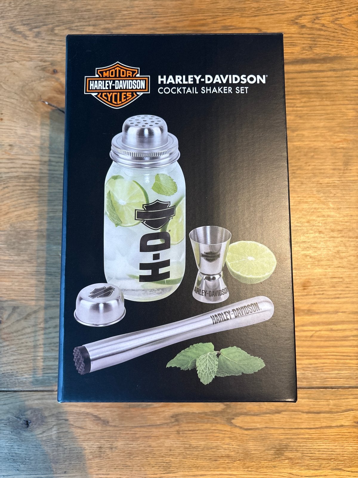 Harley-Davidson Cocktail Shaker Set - Nieuw in doos, Overige typen, Ophalen of Verzenden, Metaal, Overige merken