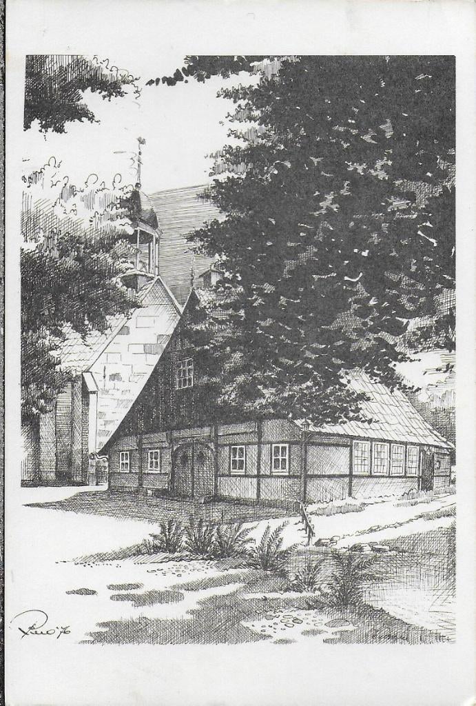 Weerselo stiftschuur gelopen ansichtkaart ( a550 ), Ophalen of Verzenden, 1980 tot heden, Gelopen