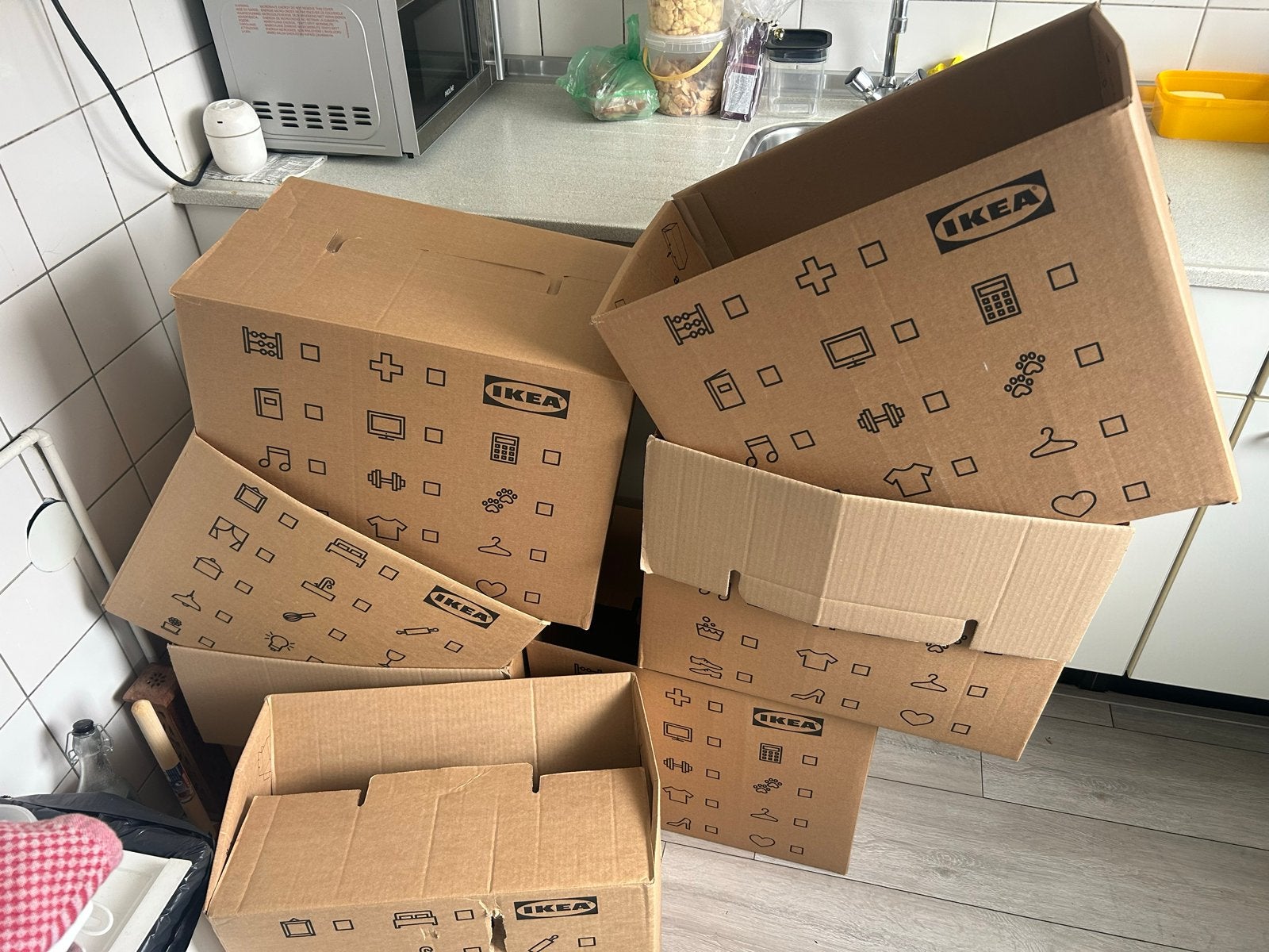 7 IKEA Verhuisdozen - Ideaal voor je verhuizing!, 40 tot 60 cm, 50 tot 75 cm, Ophalen of Verzenden, 35 tot 50 cm