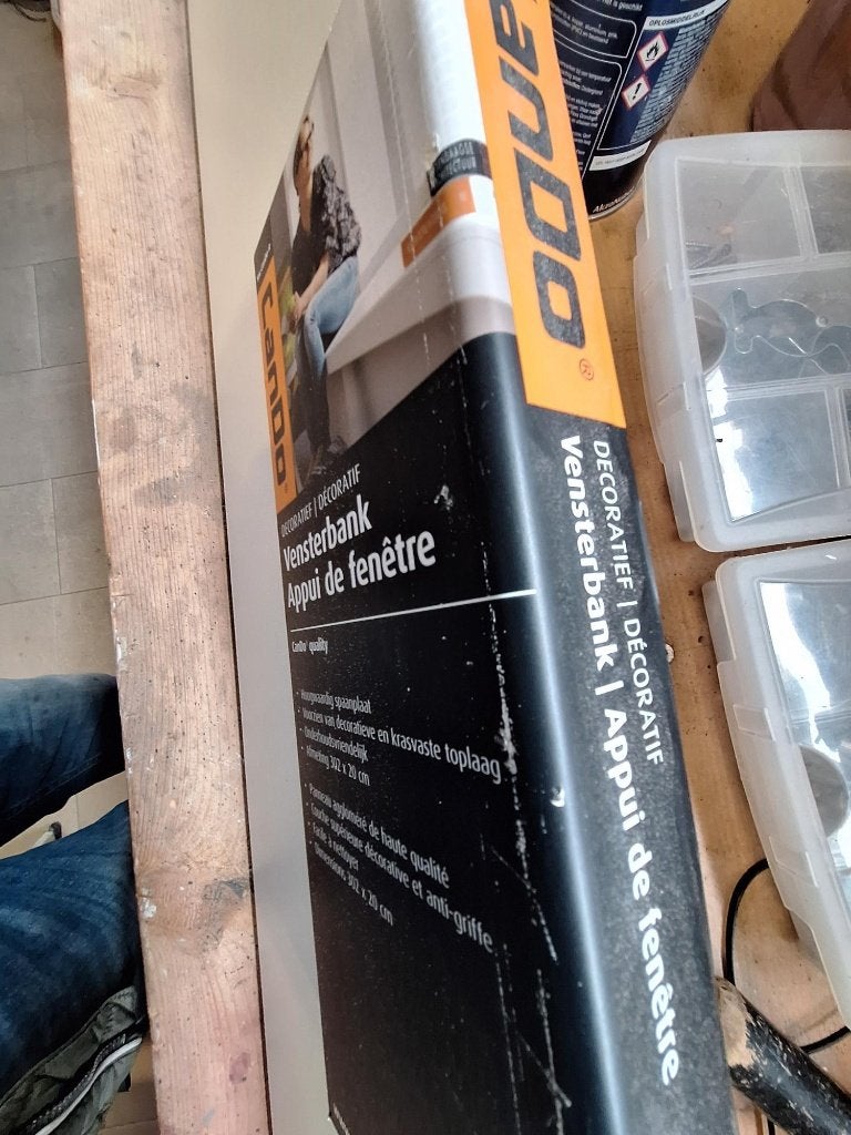 Cando Vensterbank Wit 200x20cm, Ophalen, Vensterbanken, Nieuw, Mdf