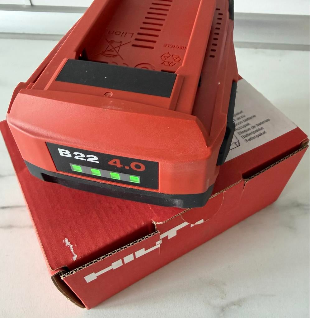 Hilti 22V 4.0Ah Li-ion Accu (oud model), Doe-het-zelf en Verbouw, Gereedschap | Machine-onderdelen en Toebehoren, Ophalen of Verzenden
