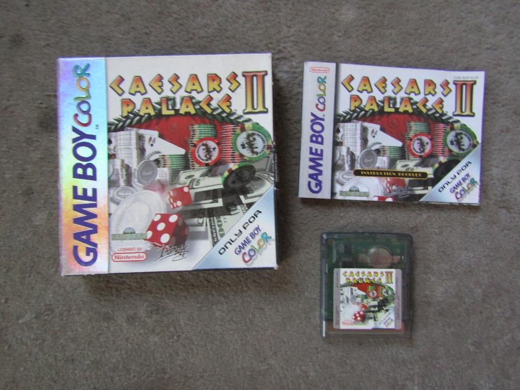 Gameboy Color spel: Caesars Palace 2 met doosje en boekje, Spelcomputers en Games, Games | Nintendo Game Boy, Puzzel en Educatief