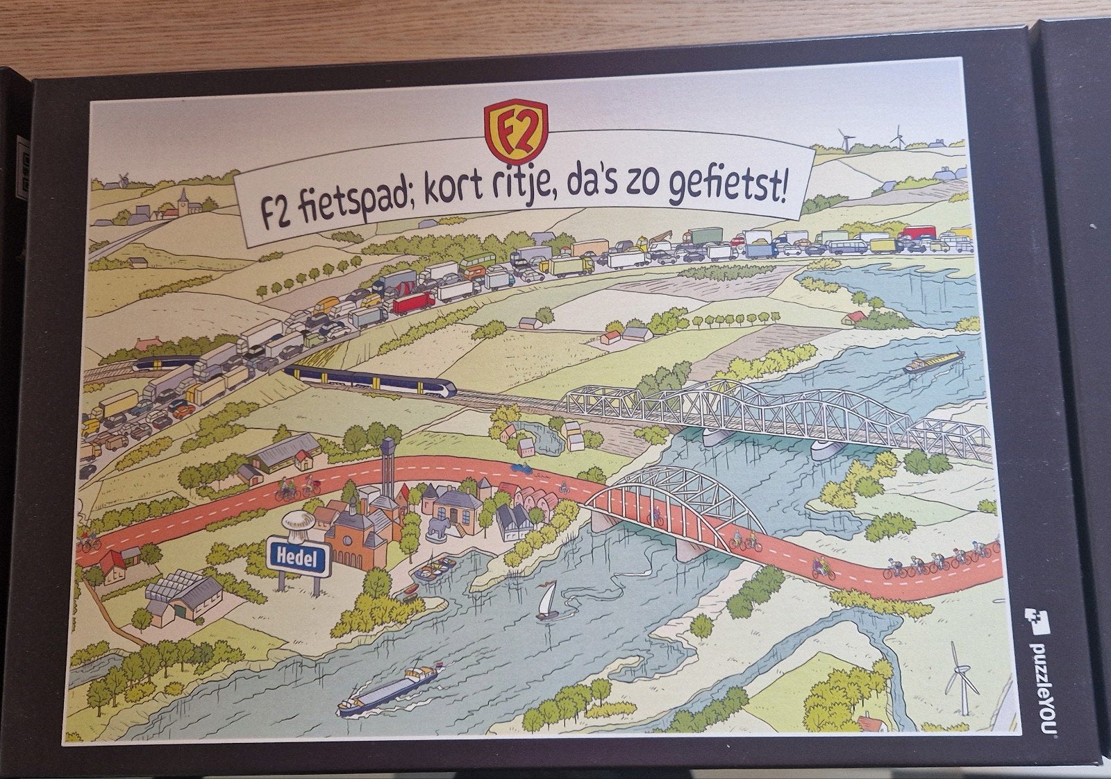 Exclusieve puzzelset: Da's zo gefietst (3x 500 stukjes), Ophalen of Verzenden, 500 t/m 1500 stukjes, Nieuw, Legpuzzel