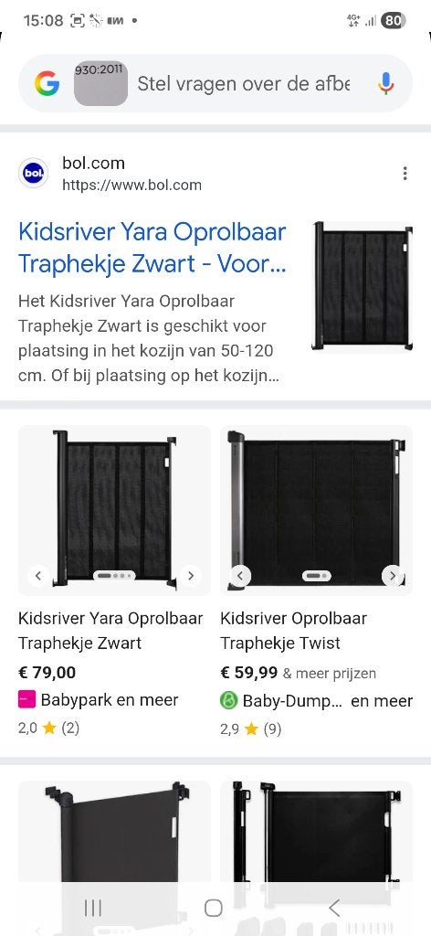 trap hek, Ophalen, Overige materialen, Nieuw, Oprolhekje