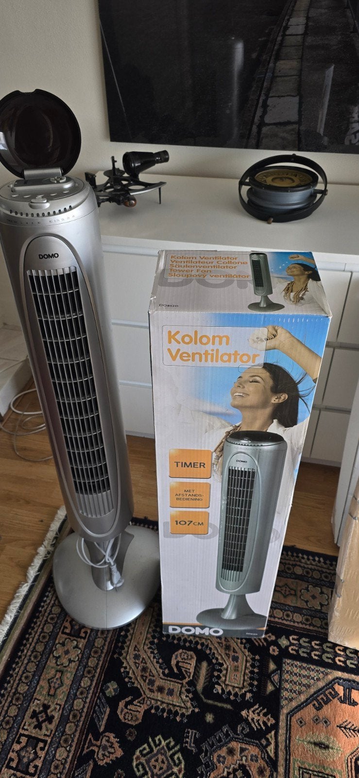 Domo Kolomventilator met afstandsbediening, Ophalen of Verzenden, Ventilator met afstandsbediening, Zo goed als nieuw, Torenventilator