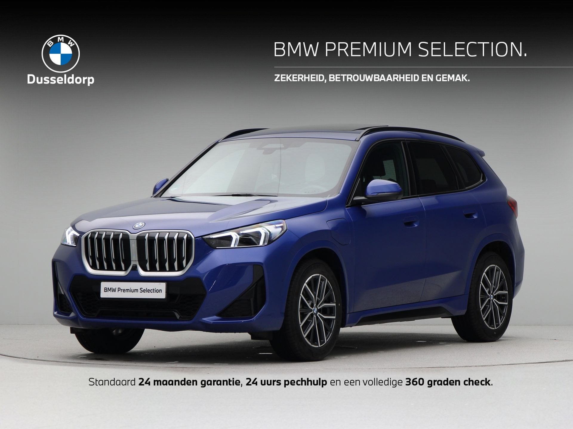 BMW X1 xDrive30e Accu conditie 100% (bj 2025, automaat), Auto's, Met garantie (alle), Blauw, Overige brandstoffen, Bedrijf