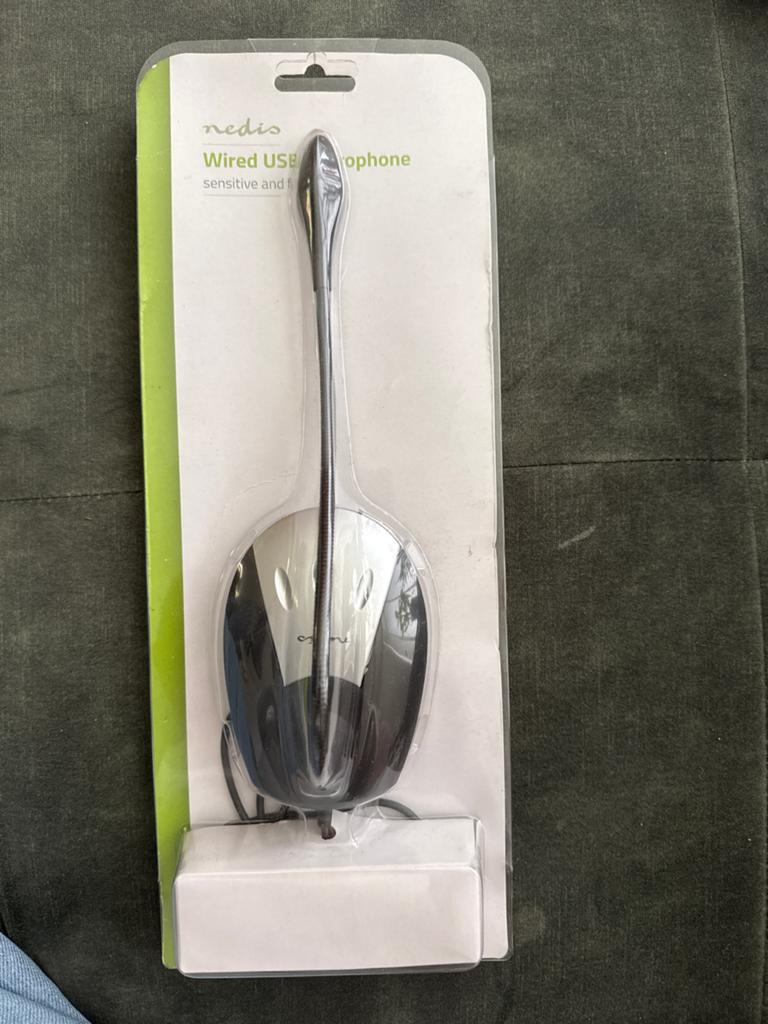 Nieuwe Nedis Wired USB Microfoon - Flexibel en Gevoelig, Muziek en Instrumenten, Microfoons, Ophalen of Verzenden, Nieuw, Overige typen