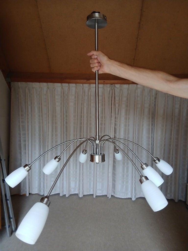 hanglamp, Ophalen, Gebruikt, Strak klassiek, Glas